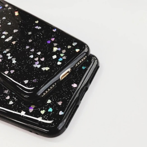 NEW iPhone 7/8 Black Floating Hearts Case - Picture 3 of 3